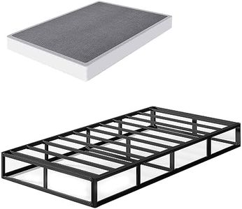 THEOCORATE Twin XL Box Spring and Cover Set, 5 Inch Low Profile Metal BoxSpring, Heavy Duty Structure with Easy Clean Cover, Mattress Foundation, Noise Free, Non-Slip, Easy Assembly