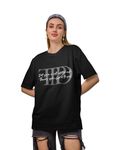 Broke Memers Oversized Lamenting Lyrics Taylor's Music Album TTPD Graphic Print Drop Shoulder T-Shirt for Women and Men (S, Black)