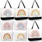 Kajaia Tote Bag Employee Appreciation Gift Bulk Cosmetic Bag for Nurse Team Coworker Hr Christmas Teacher Gift(Rainbow)