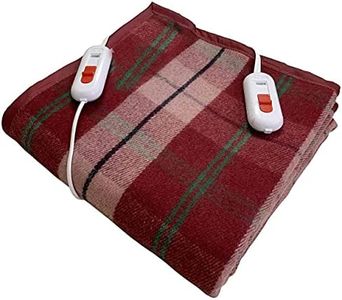Bell electric blankets - Double Bed Electric Blanket- 10 Years Warranty - Heating Bed Warmer with 4 Heat Settings- Size (150cms x 150 cms) - Sock Proof King Size (Check Multicolour, Wool)
