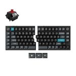 Keychron Q11 Ultra 8K Split Ergonomic Mechanical Keyboard, 75% Alice Layout with 2 Knobs, Tri-Mode Wireless (2.4GHz/Bluetooth 5.3/USB-C), Hot-Swappable Red Linear Switch RGB for Mac Windows Linux