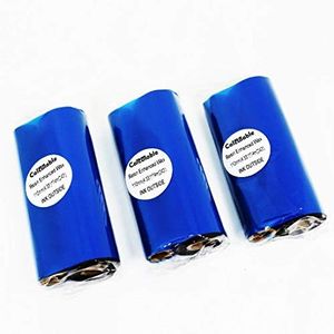 Calculable 3Count 4.33" x 243' (110mmx74m) Resin Enhanced Wax 1/2" Core Thermal Transfer Wax Ribbon for Label, Tag & Barcode Printing for Zebra,TEC,DATAMAX,INTERMEC,Avery,Citizen,SATO,TSC,GODEX,ARGOX