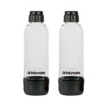 Drinkmate Carbonation Bottles (2 Pack) (1L, Black)