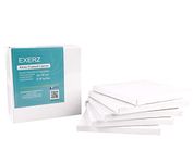 EXERZ 20x20cm Stretched Canvas 5pk - Square Framed Blank Canvas 1.7cm 280GSM 100% Cotton/Triple Primed/Acid Free/Medium Grain - Acrylic & Oil