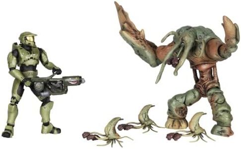 HALO 4" “World of HALO” Two Figure Pack – Master Chief vs. Flood Tank Form & Infection Forms