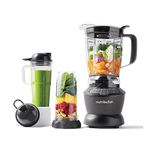 nutribullet Hot & Cold Blender Combo - Charcoal Grey - 3 Pre-Programmed Smart Cycles & 2 Pulse & Extract Functions - Blend Fruit, Ice & Nuts - 1.8L Capacity - 1200W Base with 3 Cups & 2 Flip-Top Lids