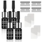 flintronic Windshield Crack Repair Kit, 4PCS Windscreen Chip Repair Kit, Professional Cracked Glass Repair Liquid, Quick Fix windshield Tool for Automotive, Car (Black)