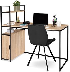 IDMarket - Bureau bibliothèque XXL avec Placard Detroit Design Industriel
