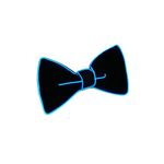 LED Bow Tie Adjustable Light Up Bow Tie, Novelty Bow Tie Party Glowing LED Tie (Dark Blue)