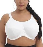 Elomi, Women's Plus Size Energise Underwire Sport Bra, womens, EL8041, white, 2K