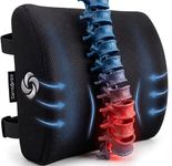 Samsonite SA5243 - Ergonomic Lumbar Support Pillow - Helps Relieve Lower Back Pain - 100% Pure Memory Foam - Improves Posture - Fits Most Seats - Breathable Mesh - Washable Cover - Adjustable Strap