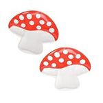 2 Pack Mushroom Spoon Rest for Stove Top, Ceramic Spoon Rest, Cute Spoon Holder for Kitchen Counter Utensil Rest,Mushroom Dishes for Teabag,Snack,Cake,Kitchen Decor Gift, Gifts for Women