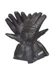 PeakField Snowmobile Mitten - Waterproof Insulated Winter Gloves - Genuine Leather Mitt (XL, Black/Glove)