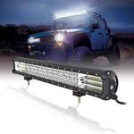 SKYWORLD 23 inch 570W LED Work Light Bar, Spot Flood Combo Beam Led Bar 4x4 12V 24V, Waterproof Offroad Driving Fog Lights Lamp for Car SUV ATV UTV Pickup Truck Tractor Boat