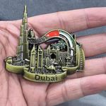 DT DECTONE Regular Metal Fridge Magnet, Dubai 3D Metal Magnet for Fridge, Study Table, Kitchen Shelf, Office Desk, Premium Gift, Best Home Dcor Item for Travel Enthusiasts, Handmade Crafted Magnet-D1