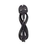 AJP® New C5 Cloverleaf Power Cord 3 Pin Mains Cable Lead UK Type Plug for Laptop Adapter Charger For Acer Dell HP Compaq Sony Vaio Toshiba Lenovo Samsung Asus Microsoft MSI Razer Huawei Chromebooks