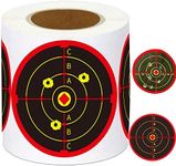 Splatter Target Stickers for Shooting 4 Inch Reactive Splatter Paper Targets with Fluorescent Yellow Impact - Adhesive Shot n C Targets for BB Gun, Pellet Gun, Airsoft, Pistol, Rifle 250 Pcs (4 inch)