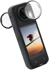 UTEBIT Insta360 X4 Lens Guard, 98% High Transparency Tempered Glass, Anti-Scratch 9H Hardness Lens Protector (Not for X4 Air)