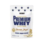 Weider Premium Whey (500g) Chocolate-Nougat Flavour. Ultrafiltrated Proteins from Whey Protein Concentrate and 20 percent Isolate, 24g Protein + 2g L-Glutamine/serving, with Vitamin B6, Aspartme Free