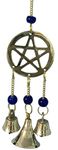 vrinda® Brass Wind Chime, Pentacle with Beads and Bells