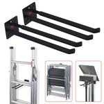 ALWORG Ladder Hooks for Garage Wall Heavy Duty Storage Hangers Wall Mount Brackets to Hang Chairs, Tire and More. Storage Straps Included to Hold Heavy Cords. Maximize Space in Shed Or Garage