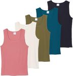 5 Pack Tank Top for Women Womens Tops Camisole Summer Woman Sleeveless Cotton Racerback Athletic Running Tanks Yoga