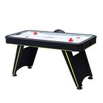 Hathaway Voyager 5-ft Arcade Air Hockey Table with Electronic Scorer, Pucks and Strikers, Indoor Family Recreation Game Room, Black/Green