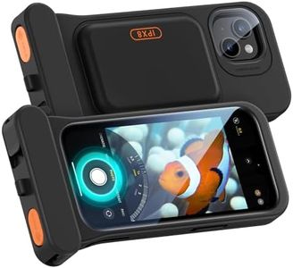 ESR 2 Pack Waterproof Phone Pouch for iPhone 15/14/13, Underwater Touch Sensitivity, IPX8 Floating Waterproof Cellphone Case with Lanyard, Dry Bag for Snorkeling, Black