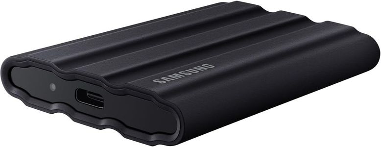 Samsung T7 Shield 1TB Portable SSD – USB 3.2, IP65 Water Resistant, Black