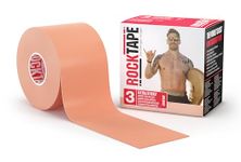 RockTape Unisex H2O Kinesiology Tape (5cm x 5m Roll), Elastic Therapeutic Sports Tape, Waterproof Physio Tape for Shoulder, Ankle, Elbow, Wrist, Shin Splints & Knee Support, Beige