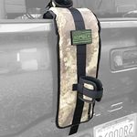 Bomber Strap Tailgate Bike Pad - Premium Truck Bed Bike Rack, Easy Install, Camera-Friendly, Secure & Minimalist Design for Solo Riders, Quality Transport Solution for All Bike Models - Desert Camo