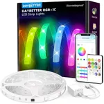 DAYBETTER Smart IC LED Strip Lights, BGRIC LED Lights for Bedroom 32.8 FT, DIY Multiple Colors on One Line, App Control Color Changing Strip Lighting Music Sync Home Decor(1 Roll)