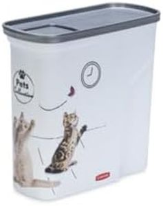Curver PetLife Food Container 2 kg Dry Food Container for Cats Storage Container for Pet Food 20.5 x 8.6 x 19.40 cm