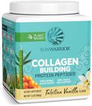 Collagen Peptides Powder with Biotin & Hyaluronic Acid | Vegan Protein Powder for Skin Hair Nail Support Plant Based Keto Non GMO Gluten Free | Vanilla Collagen Powder by Sunwarrior