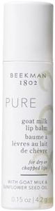 Beekman 1802 Lip Balm, Pure - Fragrance Free - 0.15 oz - With Goat Milk, Vitamin E & Beeswax for Dry, Cracked Lips - Good for Sensitive Skin - Cruelty Free