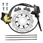 PRO BAT Front Disc Brake Master Cylinder Caliper + Disc Brake Plate Replacement + Brake Pad Assembly for 50cc 70cc 90cc SSR 110cc 125cc Atomik SSR Apollo Chinese Dirt Bike Pit Bike