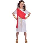 amscan 9904461 Girls Roman Toga Girl Book Week Fancy Dress Costume Age 8-10 Years, Red