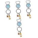 TEHAUX 4pcs Father's Day Keyring be