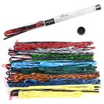 SHARROW Archery Dacron Bow String Handmade Replacement Bowstring 16 Strands for 68 70 inch Recurve Bow Longbow (Red Black, AMO 68"/ActuaL string length 164cm)