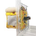 Large Winter Warm Bird Nest House, Bird Bed for Cage, Parrot Nest Snuggle Shed Hut for Four Seasons, Easy to Install for Quaker Lovebirds (Yellow,Large)