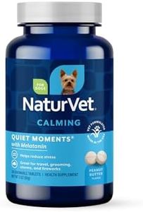NaturVet Quiet Moments Calming Aid Dog Supplement, Helps Promote Relaxation, Reduce Stress, Storm Anxiety, Motion Sickness for Dogs & Cats