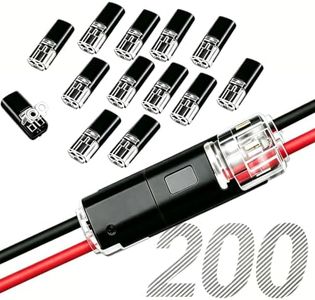 200 pcs Double Wire Plug in Connector with Locking Buckle, 18-22 AWG