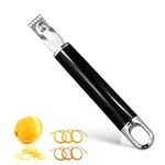 Channel Knife, Triangle Stainless Steel Channel Knife with Hanging Loop Multifunctional Fruit Peeler Lemon Zester Citrus Peeler Fruit Carving Tools for Home Kitchen Bar Restaurant