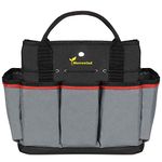 Morrowind Garden Tool Bag, Oxford Cloth Garden Tote Bag Garden Tool Storage Bag Tool Organizer with 8 Exterior Pockets for Gardening Yard Lawn Work