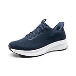 Bruno Marc Men's Hands Free Slip-on Walking Shoes Casual Breathable Comfortable Knit Sneaker,Size 12,Navy,SBWA2401M