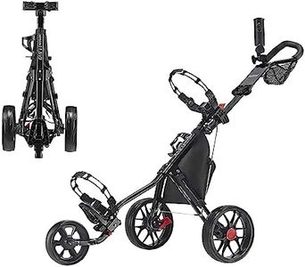 CaddyTek CaddyLite 11.5 Version 3 Golf Push Cart – 3-Wheel, Superlite Deluxe, Lightweight, Easy to Fold, Compact & Portable