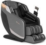 Real Relax Massage Chair Full Body, Zero Gravity 3D SL-Track Shiatsu Massage Recliner with Thai Stretch, Body Scan, Foot Rollers, Phone Holder, Favor-24 Black