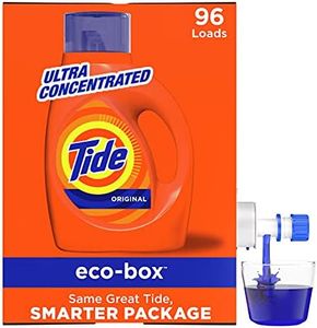 Tide Laundry Detergent Liquid Eco-Box, Concentrated, Original Scent, 105 oz, HE Compatible, 96 Loads