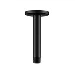 OFFO Shower Arm with Flange 15.2cm(6 Inches) Ceiling Mount Replacement Rain Shower Head Straight Arm Ceiling-Mounted for Fixed Shower Head & High Pressure Rain Matte Black