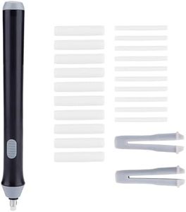 Electric Eraser Kit Automatic Pencil Eraser Battery Operated with 20 Eraser Refills Detailer Tool for Artists Sketching Pencils/Drafting Pencil/Graphite(Black)